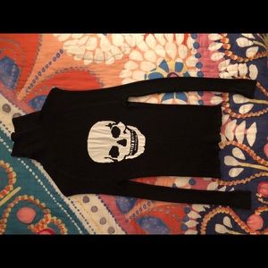 Skull Cashmere Black Skull Turtleneck
